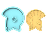 Spartan Helmet Cookie Cutter | Stamp | Stencil #1 Boys/ Army / Outdoorsman Cookie Cutter Lady 