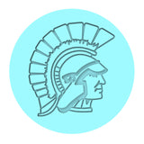 Spartan Trojan Warrior Cookie Cutter | Stamp | Stencil #1 Animals & Dinosaurs Cookie Cutter Lady MINI - 2 Inches (5cm) Debosser ONLY 