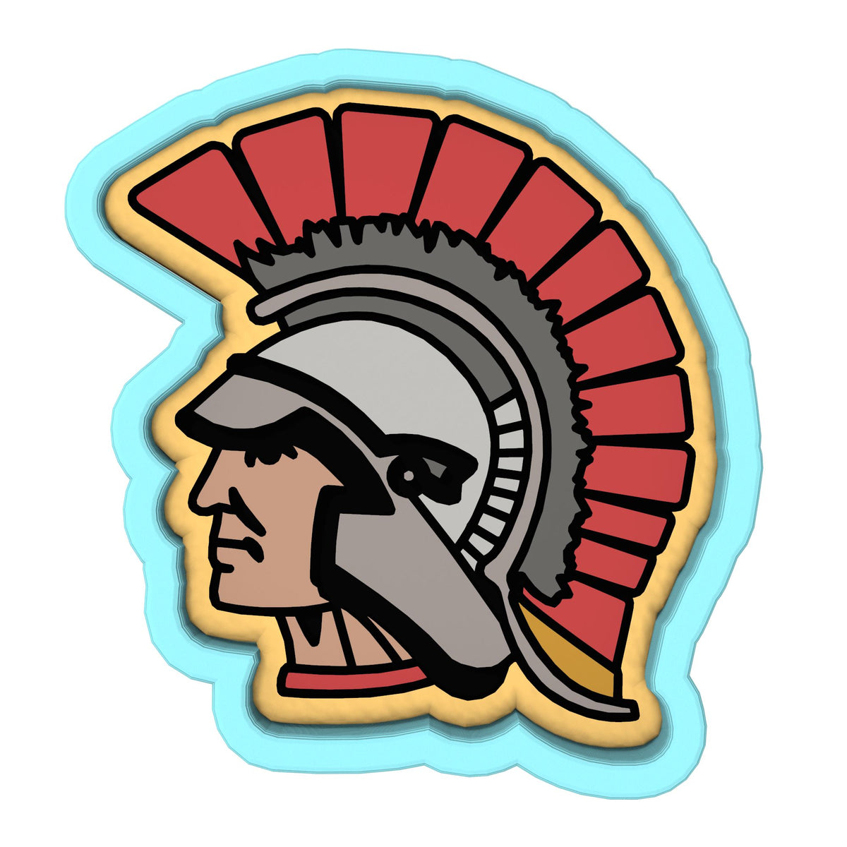 Spartan Trojan Warrior Cookie Cutter | Stamp | Stencil #1 Animals & Dinosaurs Cookie Cutter Lady 