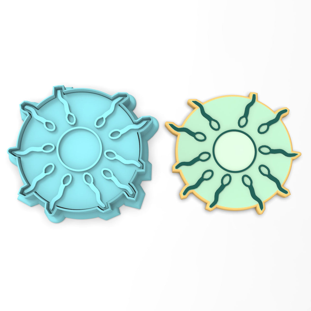 Sperm Fertilization Cookie Cutter | Stamp | Stencil