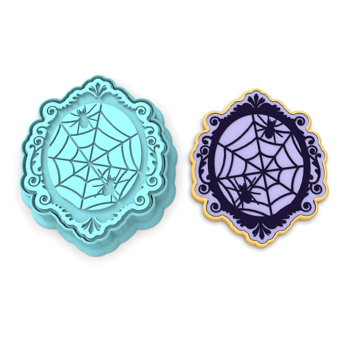 Spider Web Frame Cookie Cutter | Stamp | Stencil #1