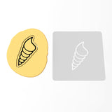 Spiral Nautilus Seashell Cookie Cutter | Stamp | Stencil #1