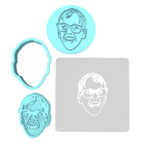 Squints Cookie Cutter | Stamp | Stencil #1 4th of july Cookie Cutter Lady MINI - 2 Inches (5cm) **FULL SET BUNDLE** Cutter + Stamp + Stencil + Debosser **BEST DEAL** 