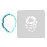 Squints Cookie Cutter | Stamp | Stencil #1 4th of july Cookie Cutter Lady MINI - 2 Inches (5cm) **BUNDLE** Cutter + Stencil 