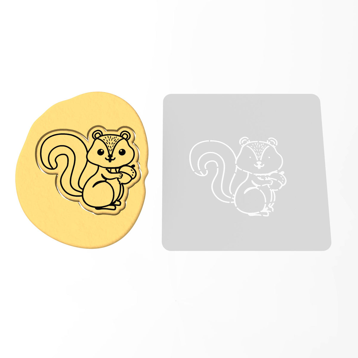 Squirrel Cookie Cutter | Stamp | Stencil #1