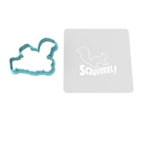 Squirrel Cookie Cutter | Stamp | Stencil Xmas / Winter / NYE Cookie Cutter Lady MINI - 2 Inches (5cm) **BUNDLE** Cutter + Stencil 