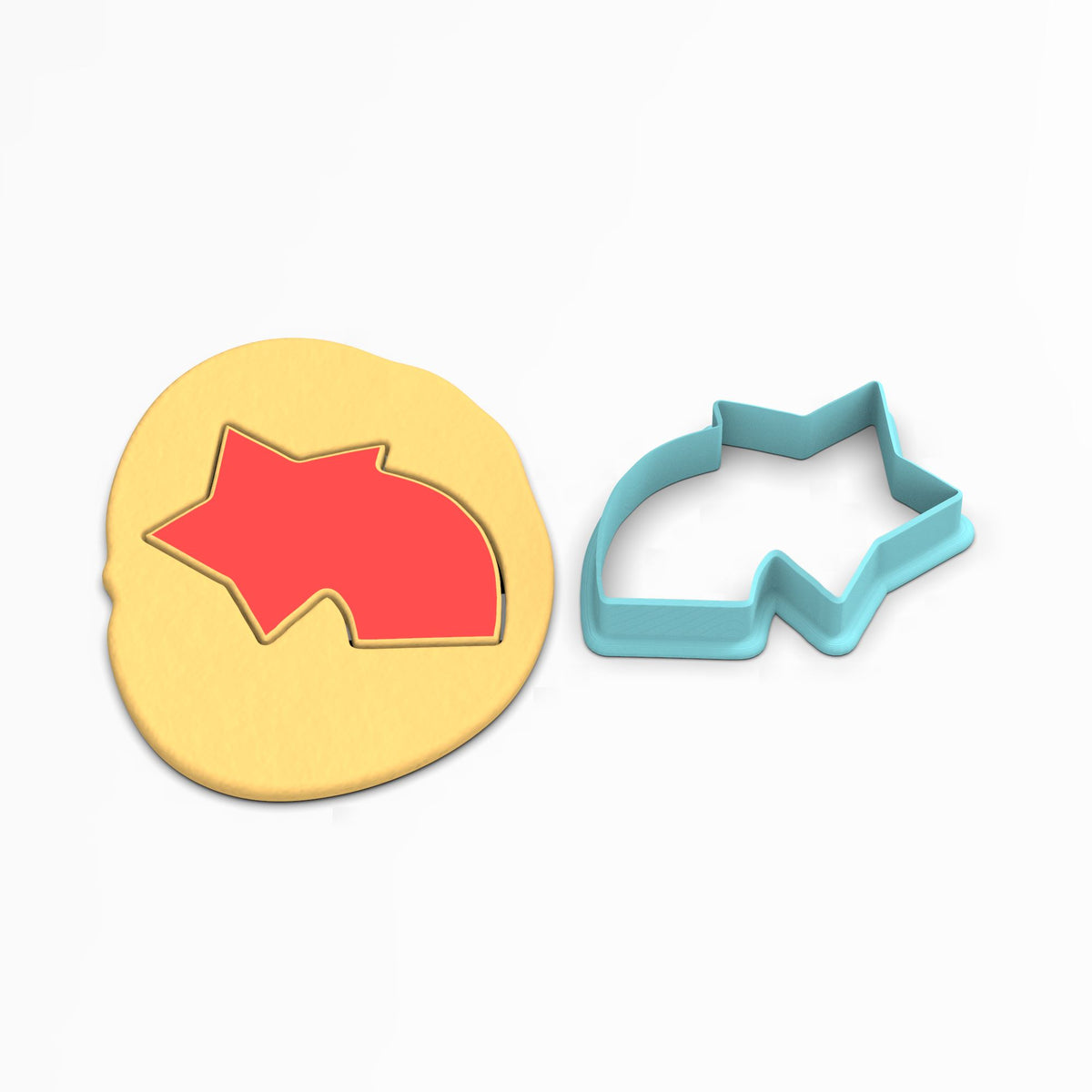 Star Shooting Cookie Cutter Outline #2 CBD Dogs & Cats Cookie Cutter Lady 