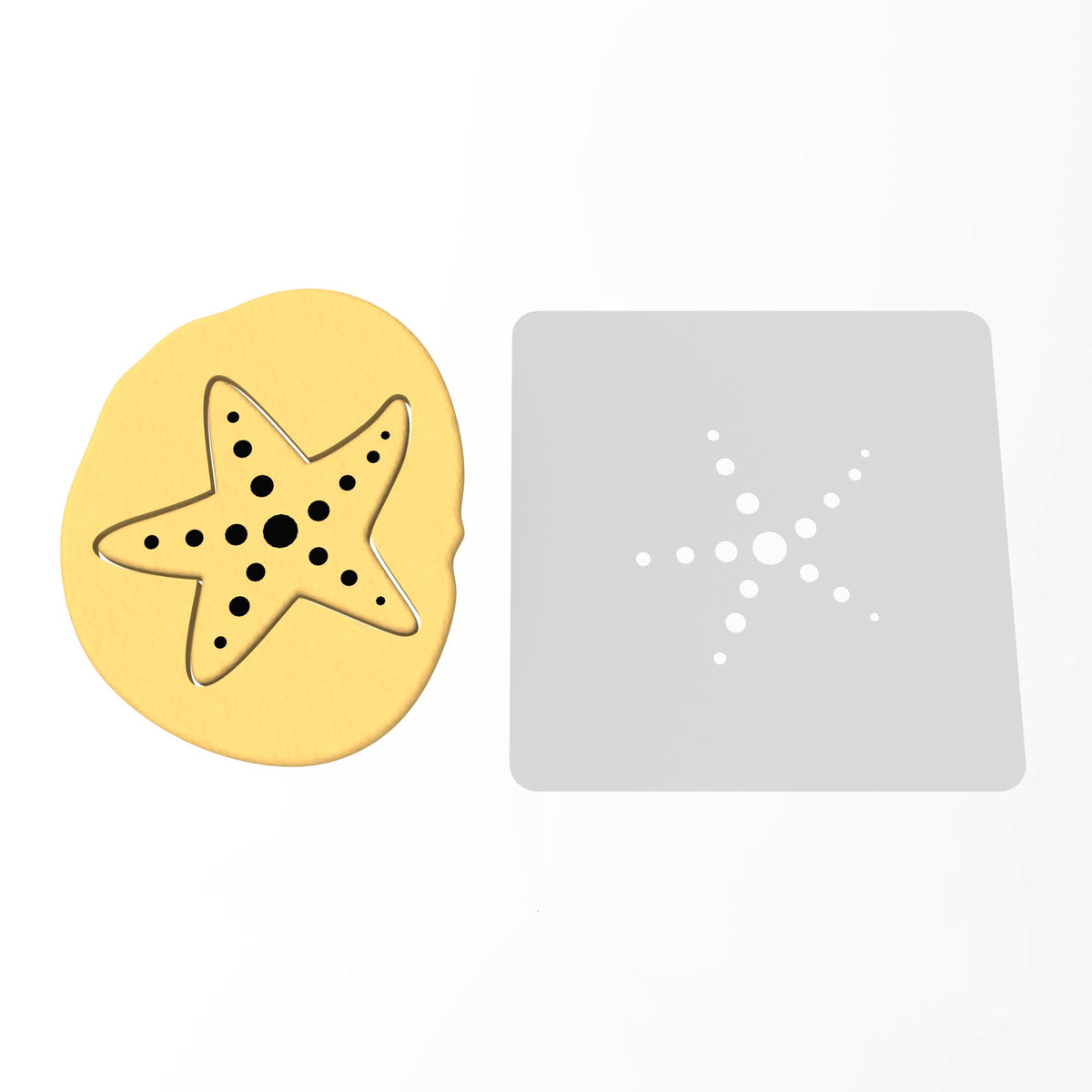 Starfish Cookie Cutter | Stamp | Stencil #1