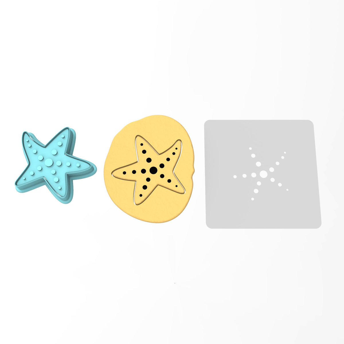 Starfish Cookie Cutter | Stamp | Stencil #1