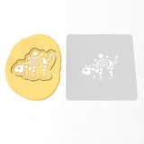 Stegosaurus Bones Cookie Cutter | Stamp | Stencil #1