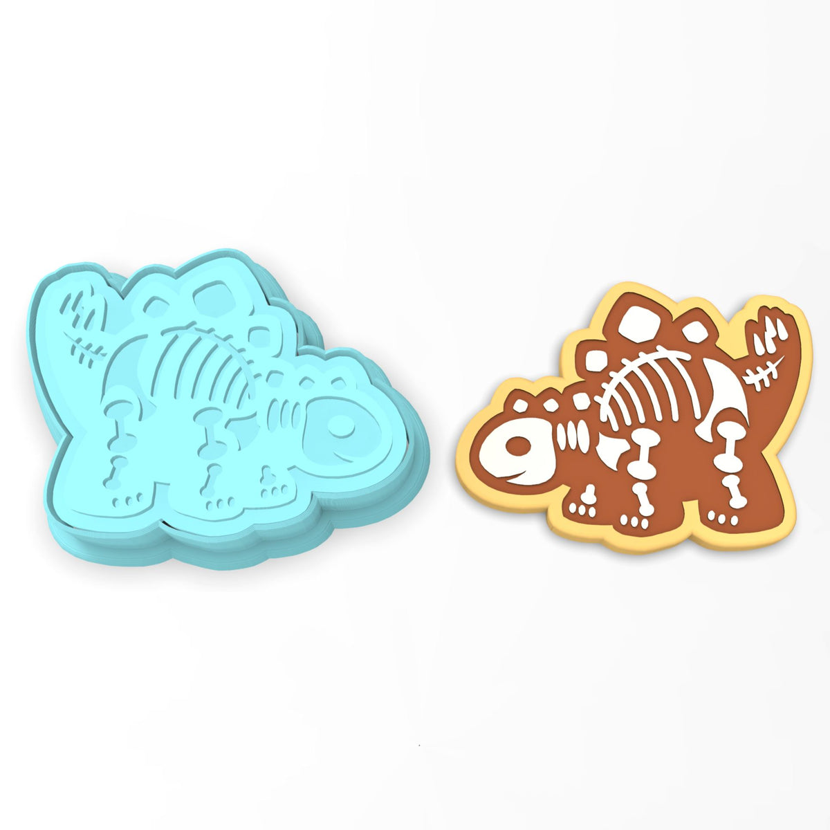 Stegosaurus Bones Cookie Cutter | Stamp | Stencil #1