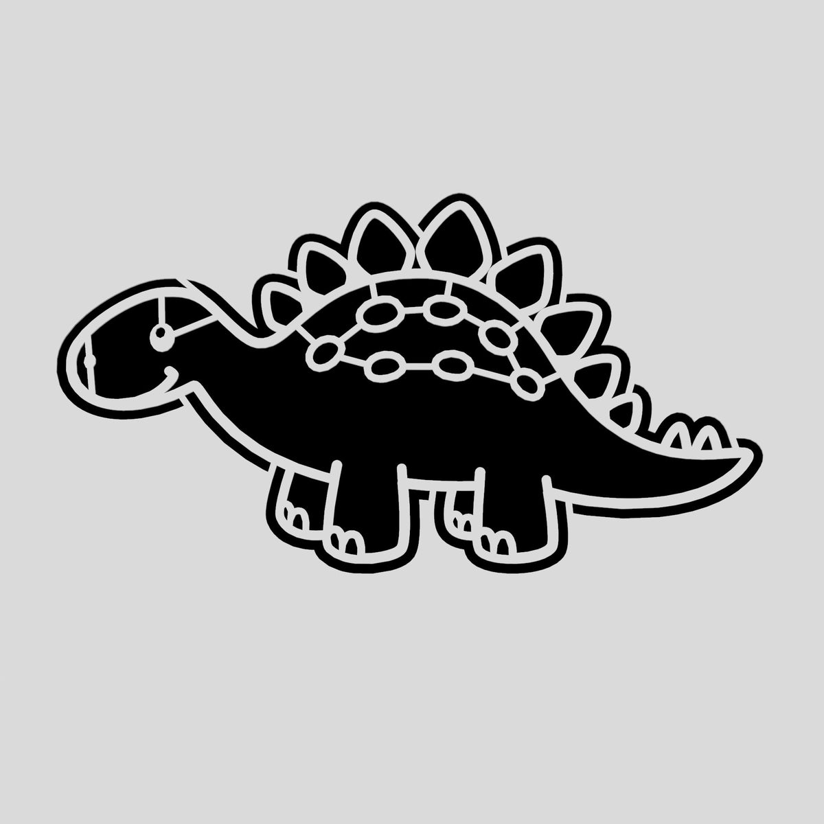 Stegosaurus  Dinosaur Cute Cookie Cutter | Stamp | Stencil #1
