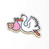 Stork & Baby Cookie Cutter | Stamp | Stencil #1