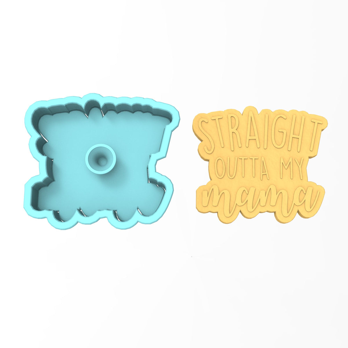 Straight Outta My Mama Cookie Cutter | Stamp | Stencil #1