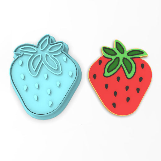Strawberry Cookie Cutter | Stamp | Stencil #1