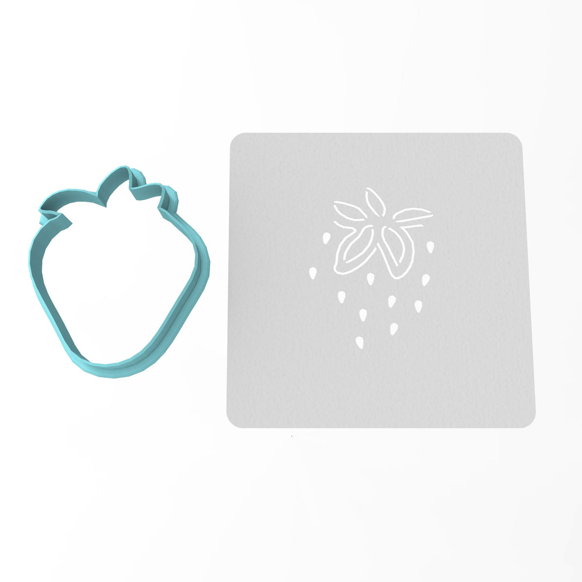 Strawberry Cookie Cutter | Stamp | Stencil #1