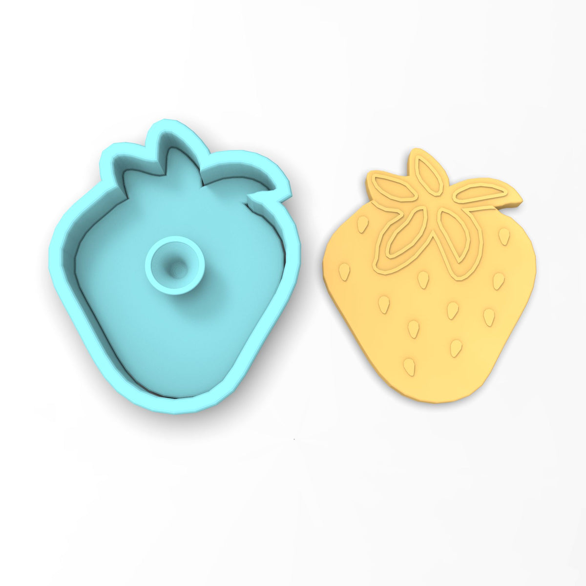 Strawberry Cookie Cutter | Stamp | Stencil #1