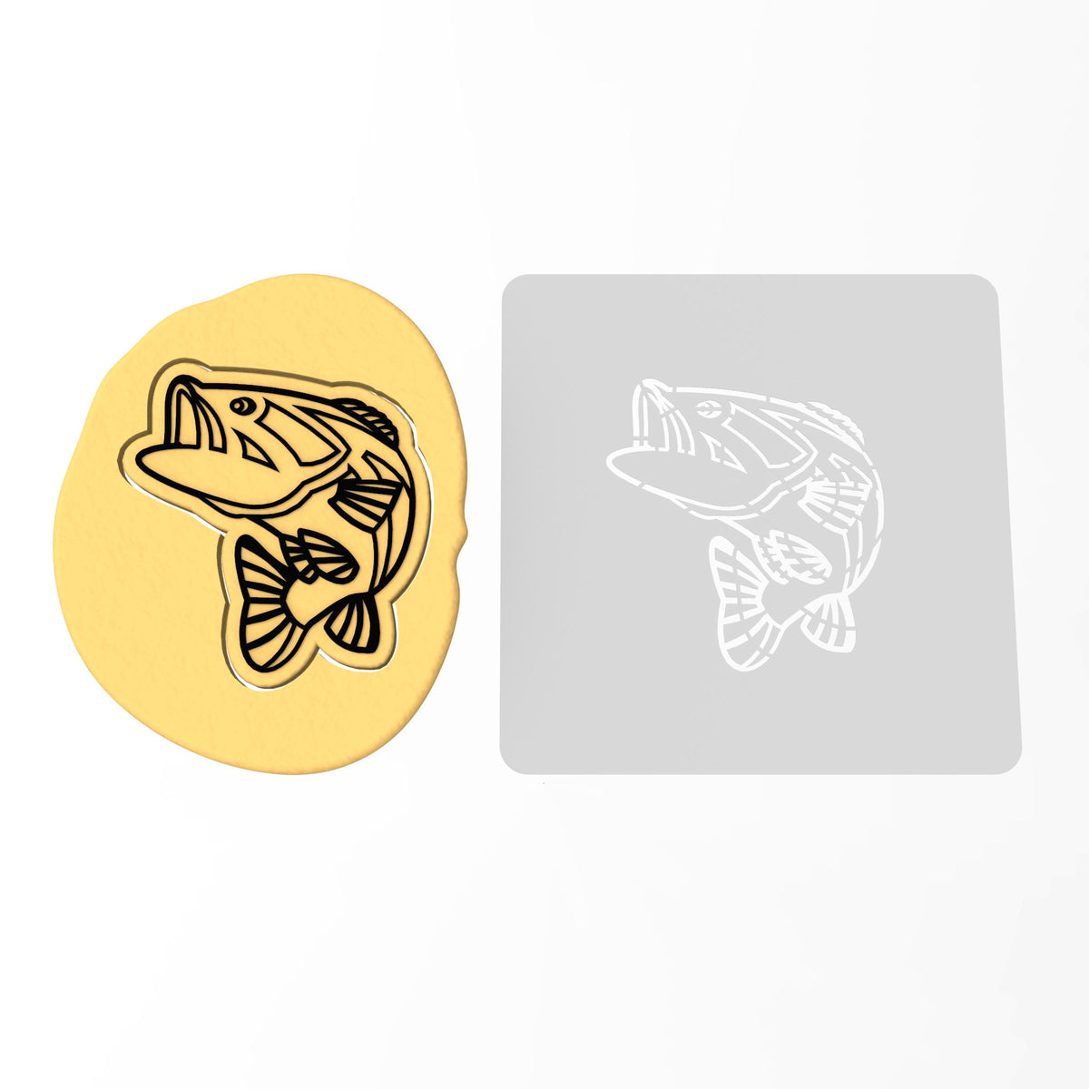 Striped Bass Cookie Cutter | Stamp | Stencil #1
