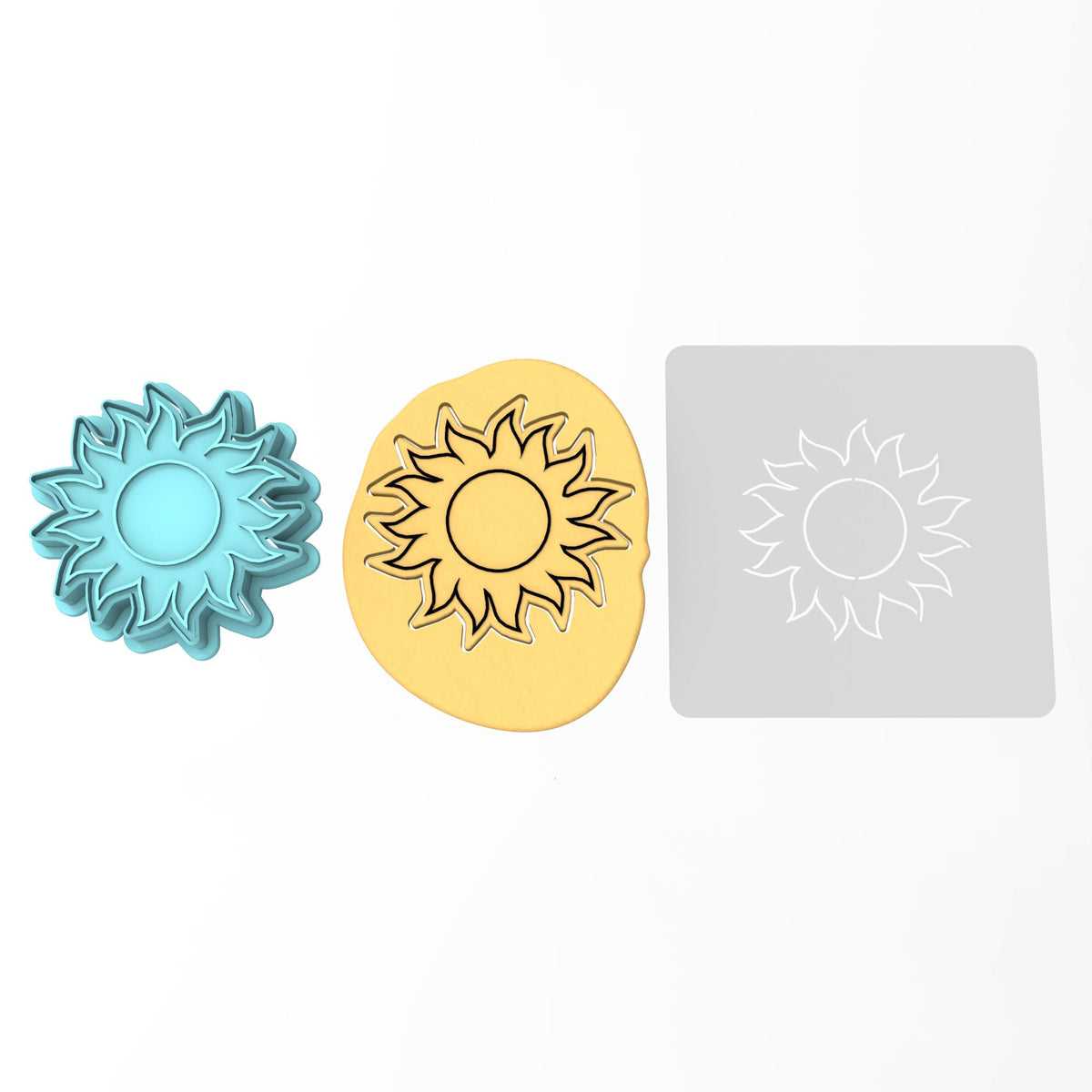 Sun Cookie Cutter | Stamp | Stencil #1