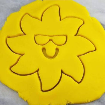 Sun Smiling Cookie Cutter  Outline & Stamp