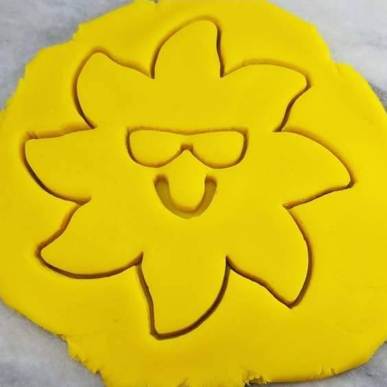 Sun Smiling Cookie Cutter  Outline & Stamp