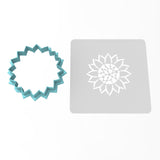 Sunflower Cookie Cutter | Stamp | Stencil #1 Easter / Spring / Flower Cookie Cutter Lady 3 Inch Cupcake/Small Cookie Cutter Only Yes