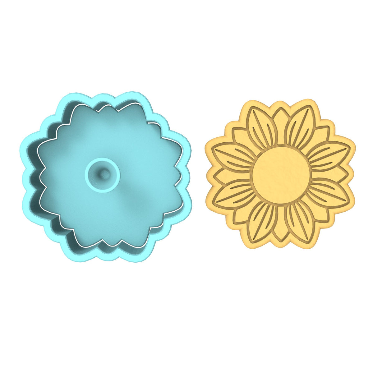 Sunflower Cookie Cutter | Stamp | Stencil #2A Animals & Dinosaurs Cookie Cutter Lady 