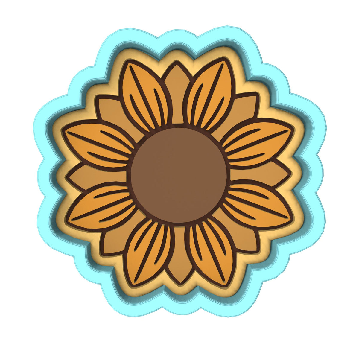 Sunflower Cookie Cutter | Stamp | Stencil #2A Animals & Dinosaurs Cookie Cutter Lady 