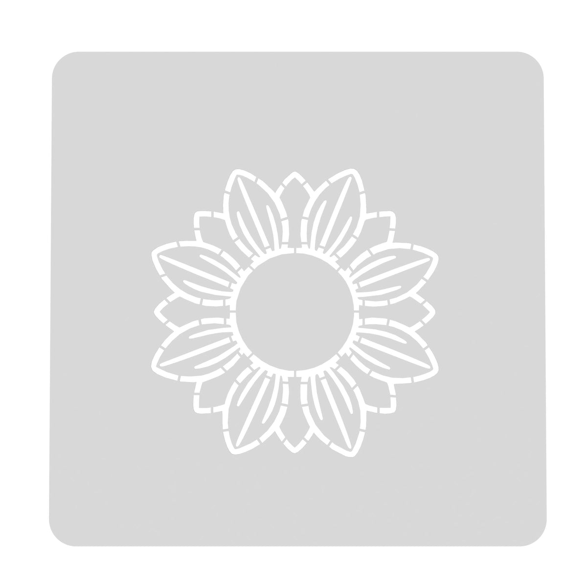Sunflower Cookie Cutter | Stamp | Stencil #2A Animals & Dinosaurs Cookie Cutter Lady MINI - 2 Inches (5cm) Stencil ONLY 
