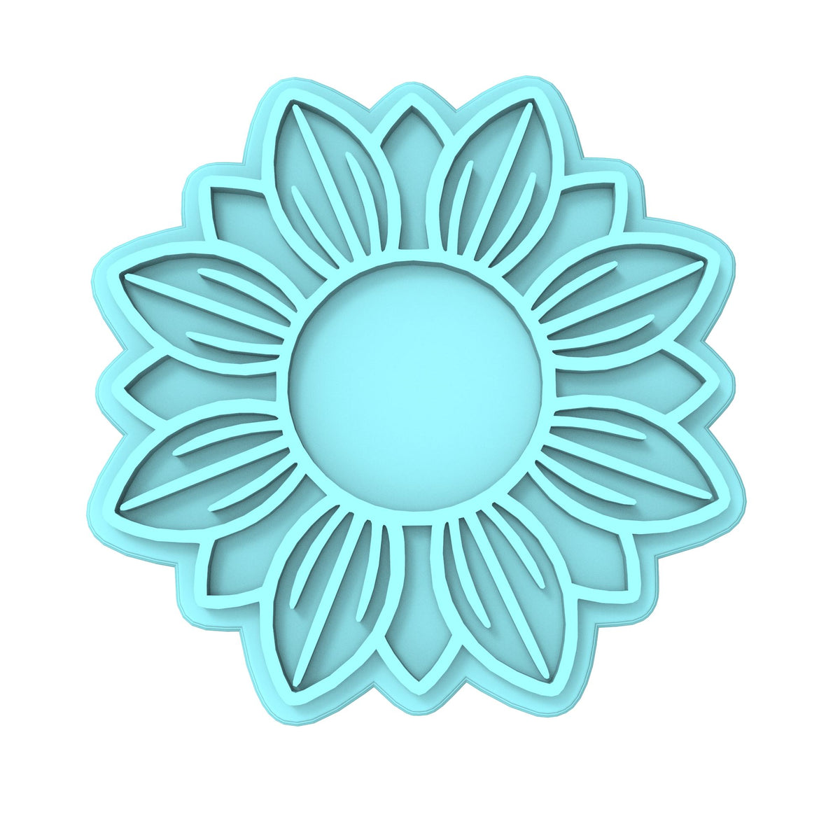 Sunflower Cookie Cutter | Stamp | Stencil #2A Animals & Dinosaurs Cookie Cutter Lady MINI - 2 Inches (5cm) Stamp ONLY 