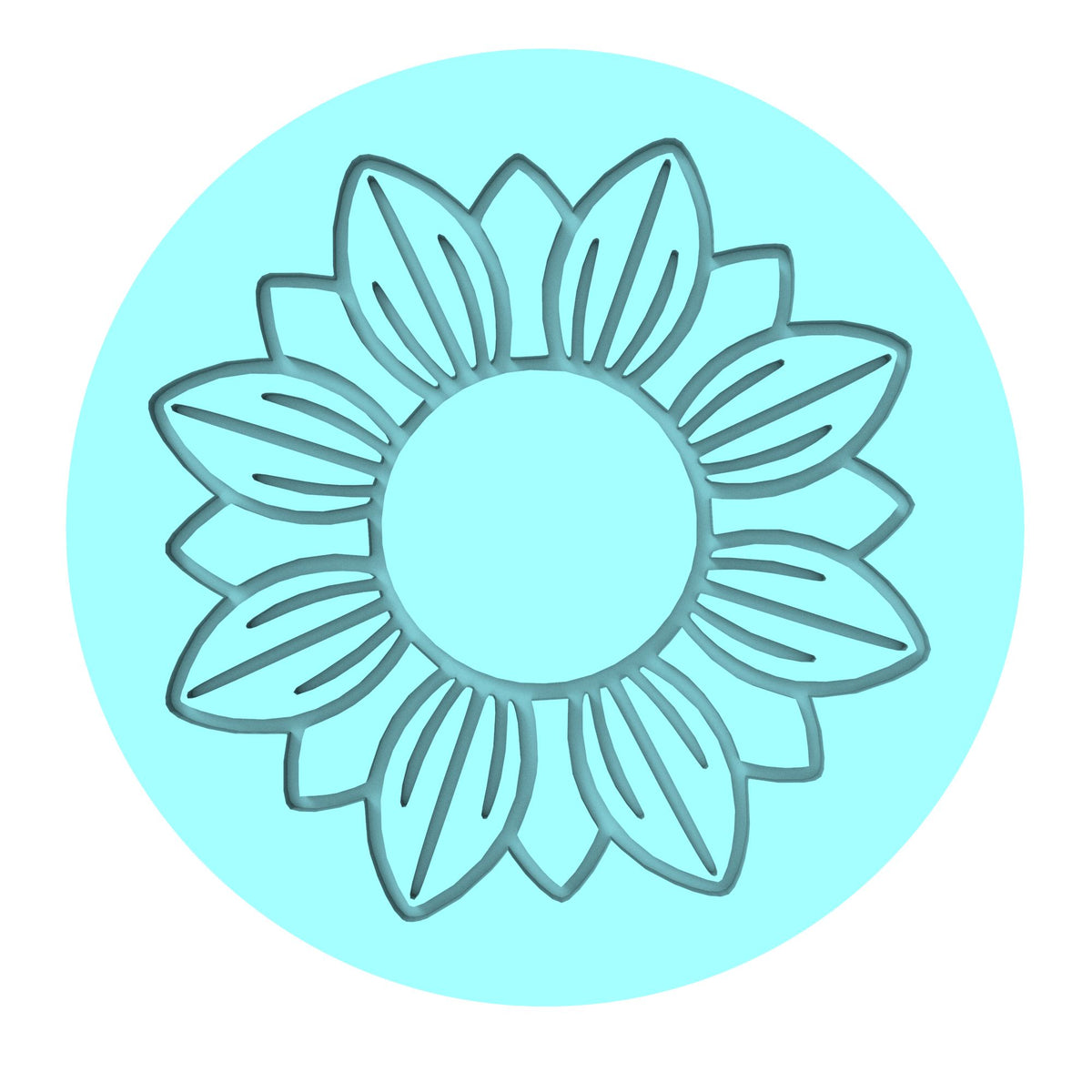 Sunflower Cookie Cutter | Stamp | Stencil #2A Animals & Dinosaurs Cookie Cutter Lady MINI - 2 Inches (5cm) Debosser ONLY 