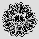 Sunflower Peace Cookie Cutter | Stamp | Stencil #1 Cookie Cutters Cookie Cutter Lady 2 Inch Small Cupcake Stencil Only No