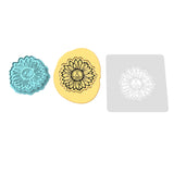 Sunflower Peace Cookie Cutter | Stamp | Stencil #1 Cookie Cutters Cookie Cutter Lady 2 Inch Small Cupcake Cutter + Stamp Yes