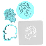 Sunflower Stem Cookie Cutter | Stamp | Stencil Animals & Dinosaurs Cookie Cutter Lady MINI - 2 Inches (5cm) **FULL SET BUNDLE** Cutter + Stamp + Stencil + Debosser **BEST DEAL** 