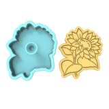 Sunflower Stem Cookie Cutter | Stamp | Stencil Animals & Dinosaurs Cookie Cutter Lady 