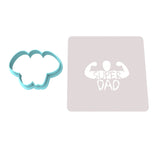 Super Dad Biceps Cookie Cutter | Stamp | Stencil #1
