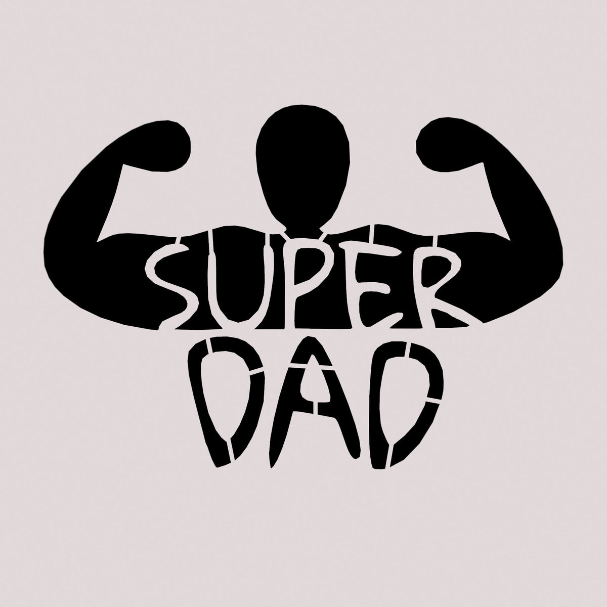 Super Dad Biceps Cookie Cutter | Stamp | Stencil #1