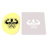 Super Dad Biceps Cookie Cutter | Stamp | Stencil #1