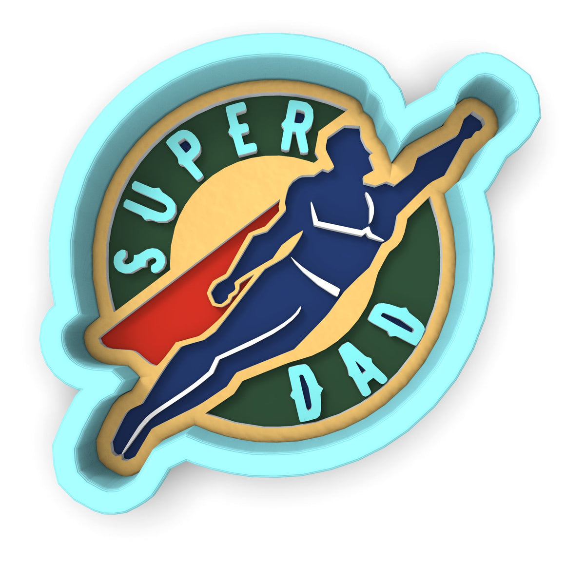 Super Dad Cape Cookie Cutter | Stamp | Stencil #1 Boys/ Army / Outdoorsman Cookie Cutter Lady 