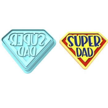 Super Dad Cookie Cutter | Stamp | Stencil #1