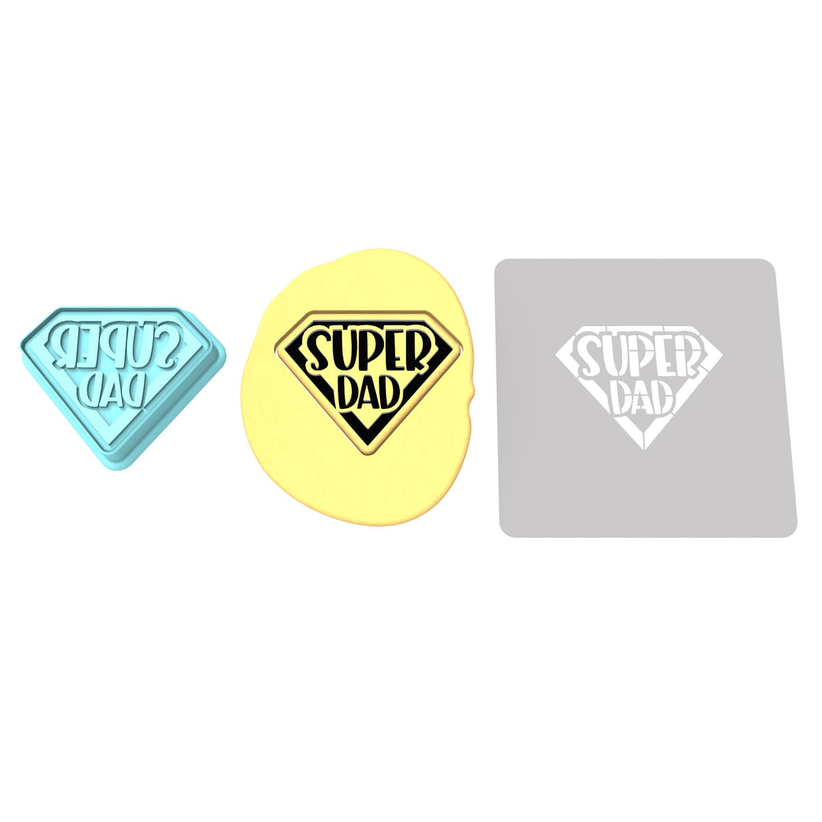 Super Dad Cookie Cutter | Stamp | Stencil #1