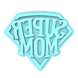 Super Mom Cookie Cutter | Stamp | Stencil Animals & Dinosaurs Cookie Cutter Lady MINI - 2 Inches (5cm) Stamp ONLY 