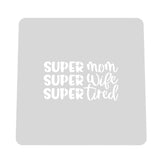 Super Mom Super Wife Cookie Cutter | Stamp | Stencil Animals & Dinosaurs Cookie Cutter Lady MINI - 2 Inches (5cm) Stencil ONLY 