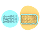 Super Mom Super Wife Cookie Cutter | Stamp | Stencil Animals & Dinosaurs Cookie Cutter Lady MINI - 2 Inches (5cm) **BUNDLE** Cutter + Debosser 