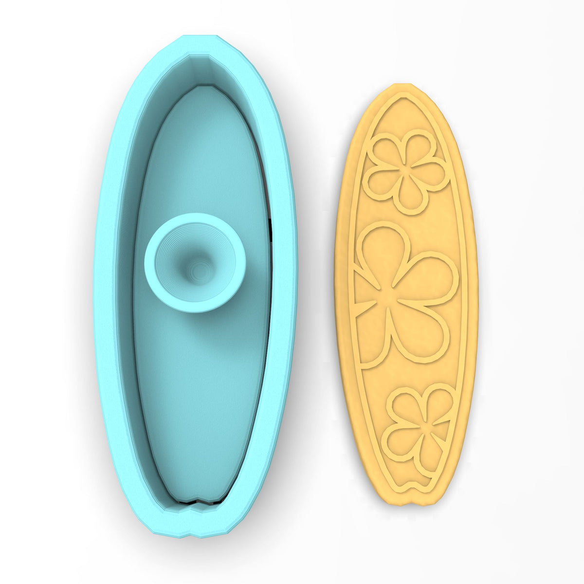 Surfboard Cookie Cutter | Stamp | Stencil #1