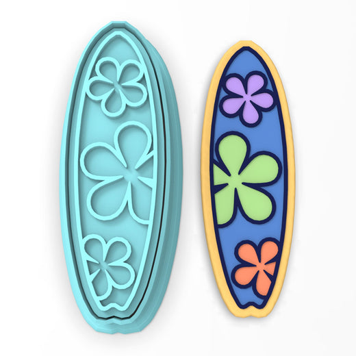 Surfboard Cookie Cutter | Stamp | Stencil #1