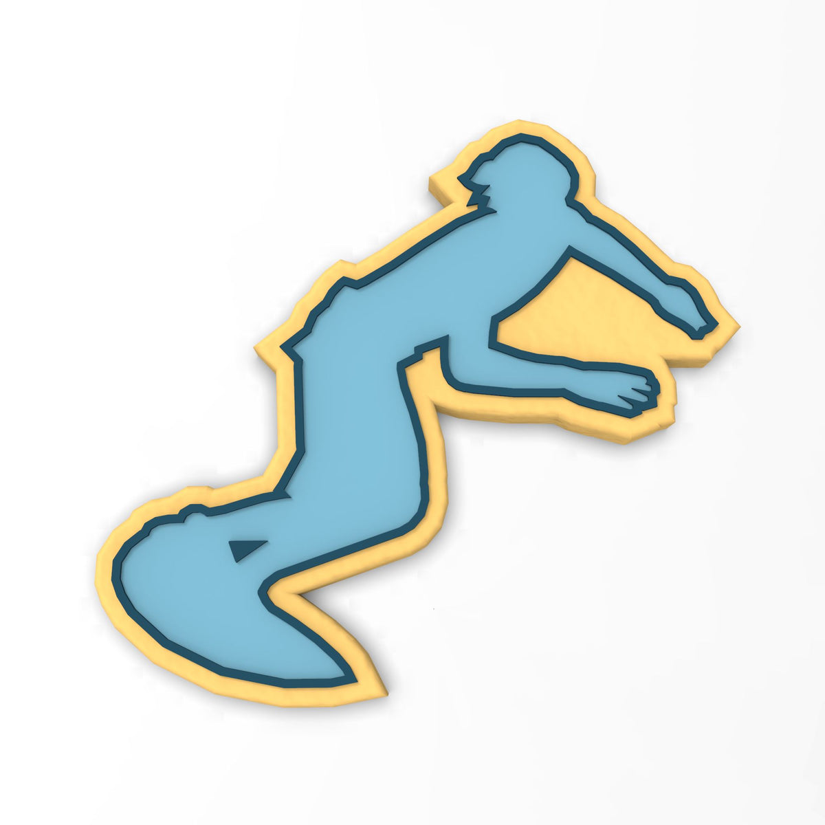 Surfer Cookie Cutter | Stamp | Stencil #1