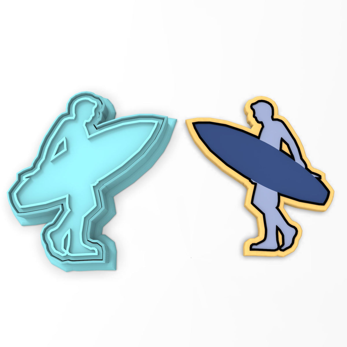 Surfer Cookie Cutter | Stamp | Stencil #3