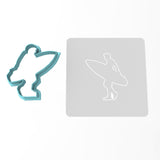 Surfer Cookie Cutter | Stamp | Stencil #3