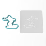 Surfer Cookie Cutter | Stamp | Stencil #4
